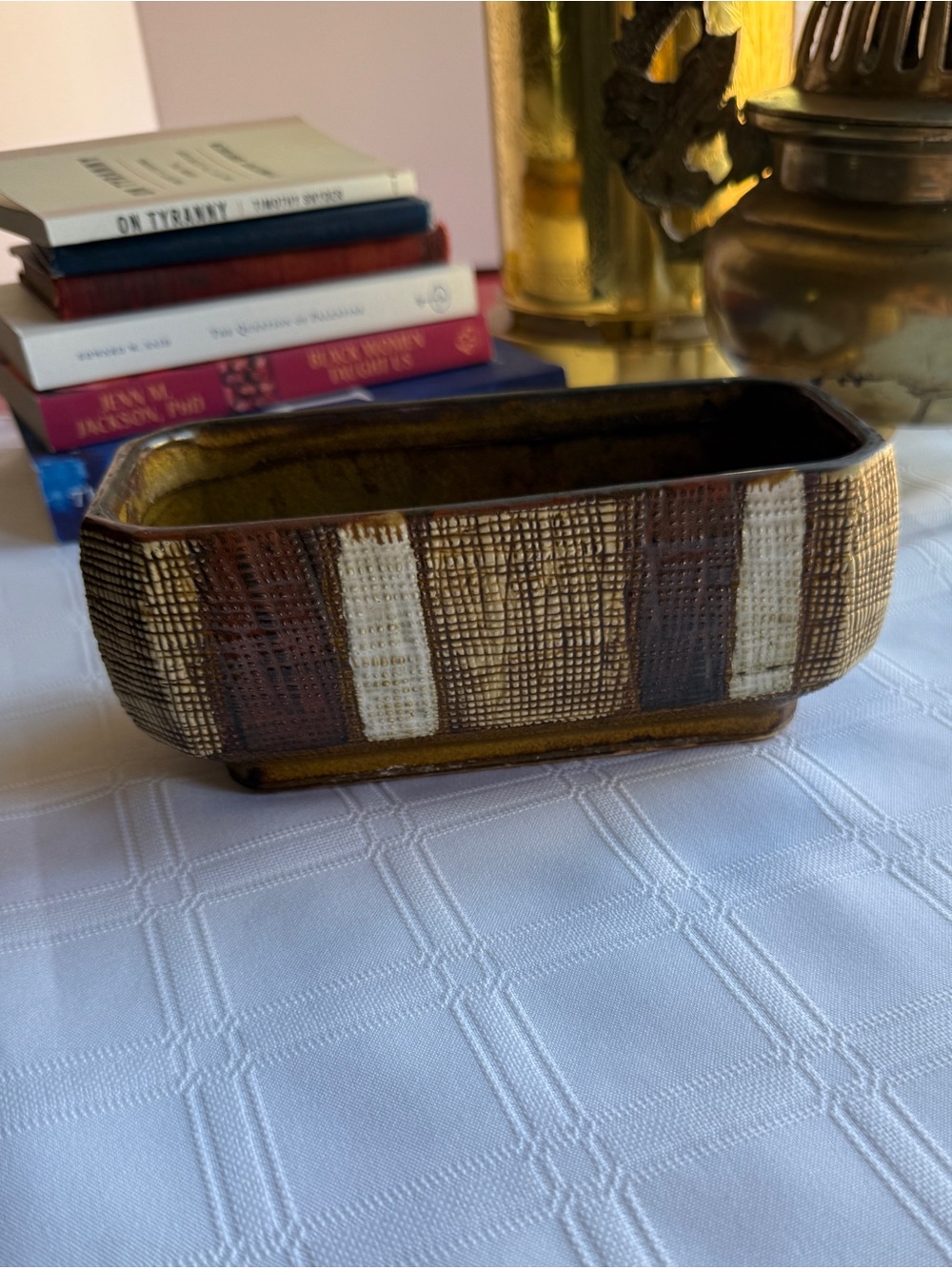 Vintage Mid Century Brutalist Napcoware Planter